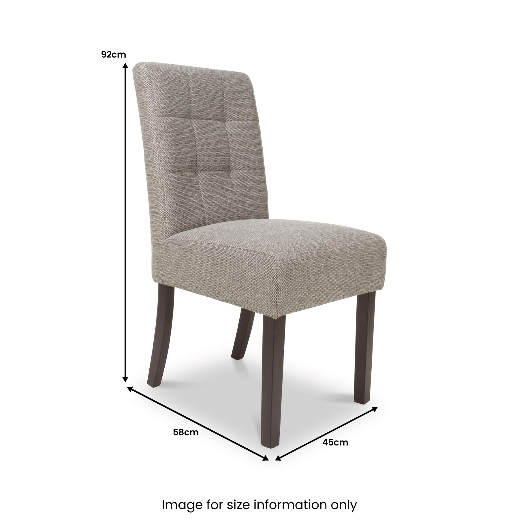 Pryder Tweed Fabric Dining Chair Mocha WNL from Roseland Furniture