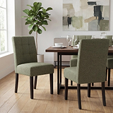 Pryder Tweed Fabric Dining Chair Green BL from Roseland Furniture