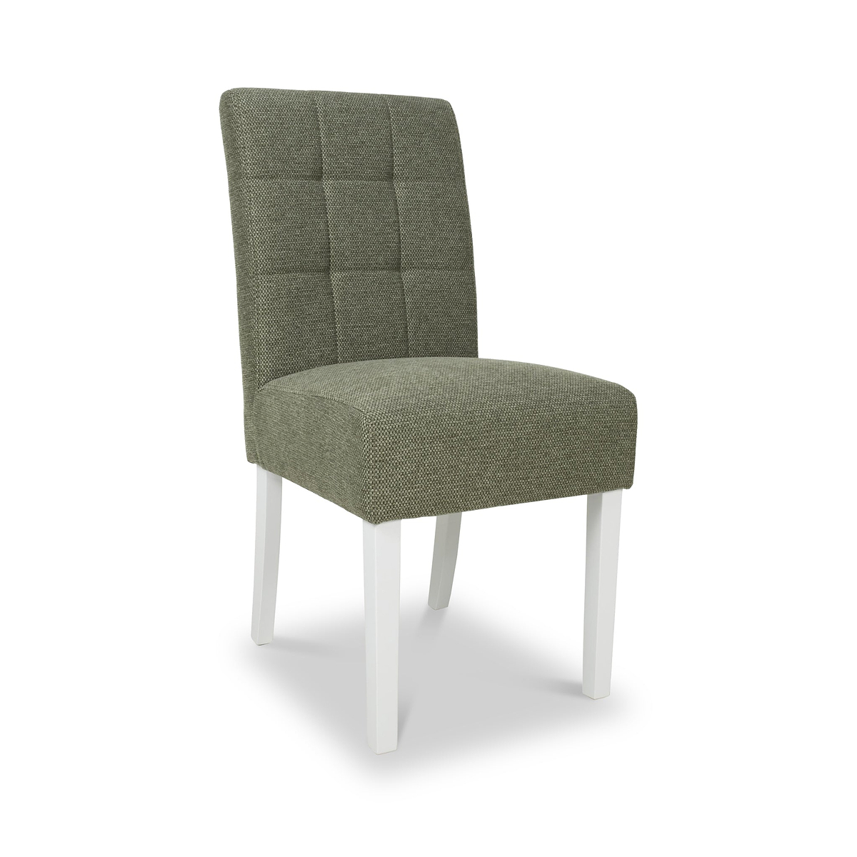 Pryder Tweed Fabric Dining Chair Green WL from Roseland Furniture