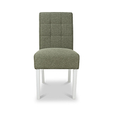 Pryder Tweed Fabric Dining Chair Green WL from Roseland Furniture