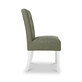 Pryder Tweed Fabric Dining Chair Green WL from Roseland Furniture