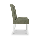 Pryder Tweed Fabric Dining Chair Green WL from Roseland Furniture