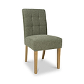 Pryder Tweed Fabric Dining Chair Green NL from Roseland Furniture