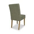Pryder Tweed Fabric Dining Chair Green NL from Roseland Furniture