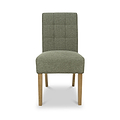 Pryder Tweed Fabric Dining Chair Green NL from Roseland Furniture