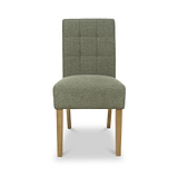 Pryder Tweed Fabric Dining Chair Green NL from Roseland Furniture