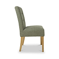 Pryder Tweed Fabric Dining Chair Green NL from Roseland Furniture
