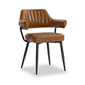 Rhonwen Faux Leather Dining Chair Tan from Roseland Furniture