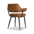 Rhonwen Faux Leather Dining Chair Tan from Roseland Furniture