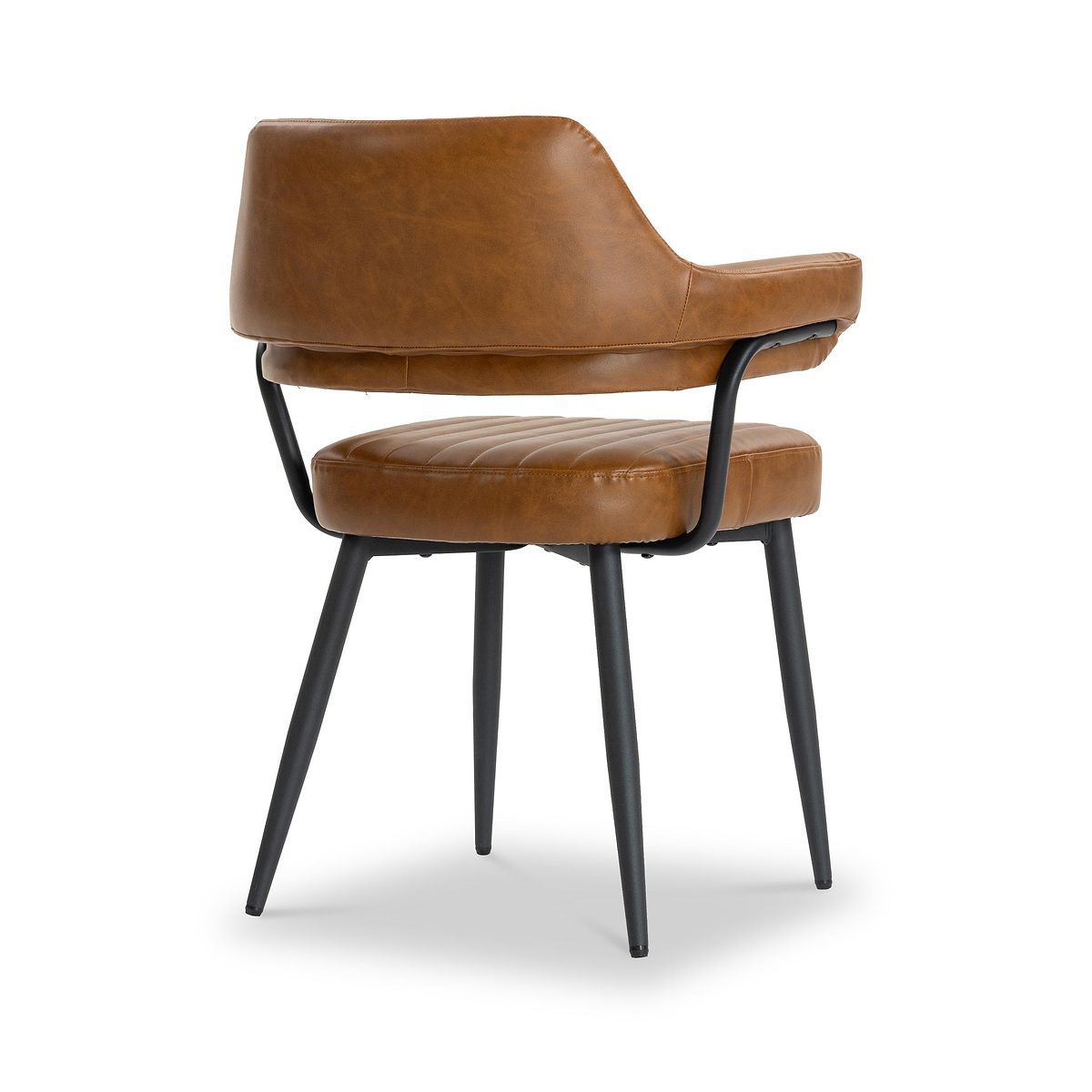 Rhonwen Faux Leather Dining Chair Tan from Roseland Furniture