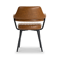 Rhonwen Faux Leather Dining Chair Tan from Roseland Furniture
