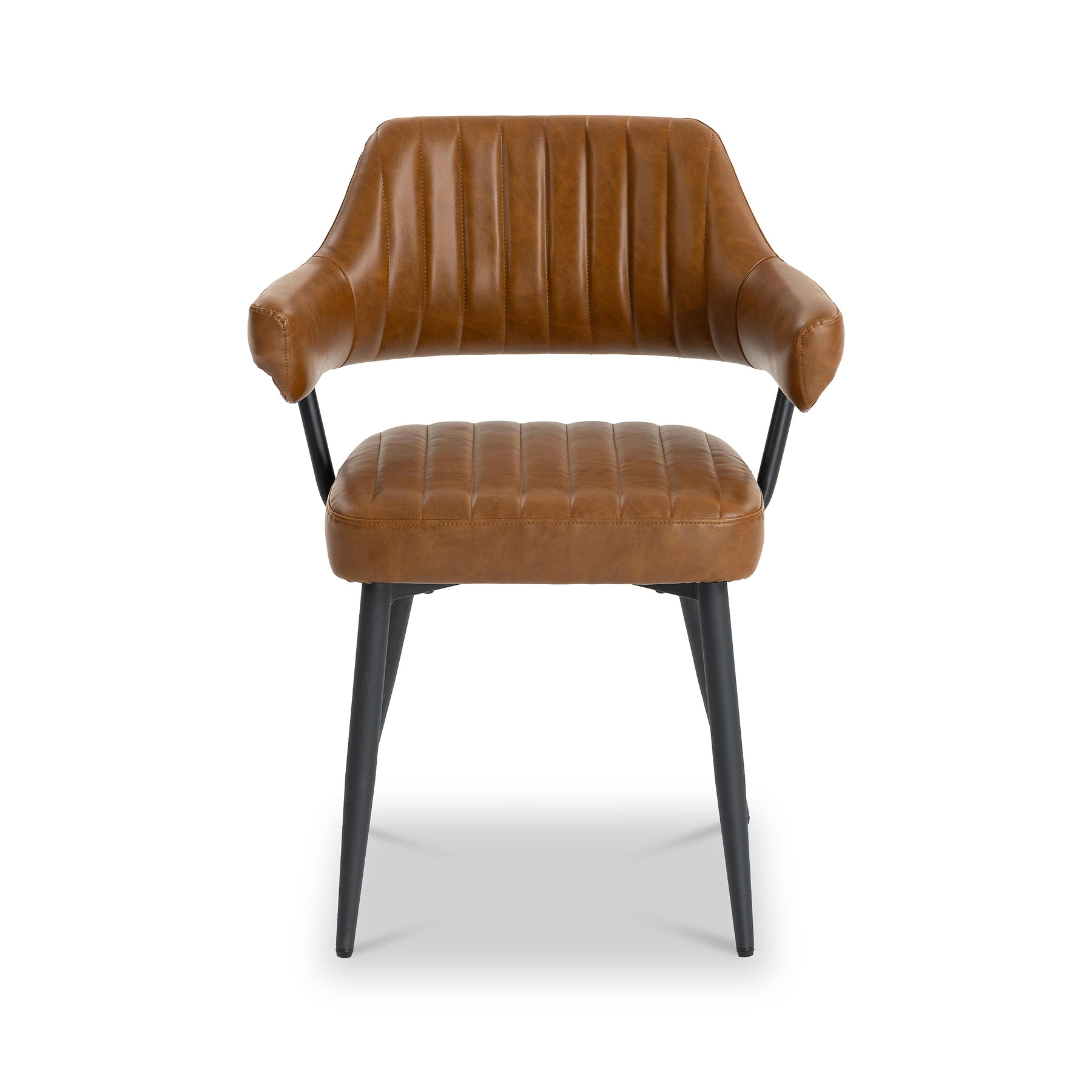 Rhonwen Faux Leather Dining Chair Tan from Roseland Furniture