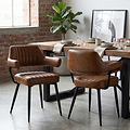 Rhonwen Faux Leather Dining Chair Tan from Roseland Furniture