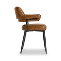 Rhonwen Faux Leather Dining Chair Tan from Roseland Furniture