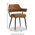 Rhonwen Faux Leather Dining Chair Tan from Roseland Furniture
