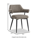 Rhonwen dining chair dimensions