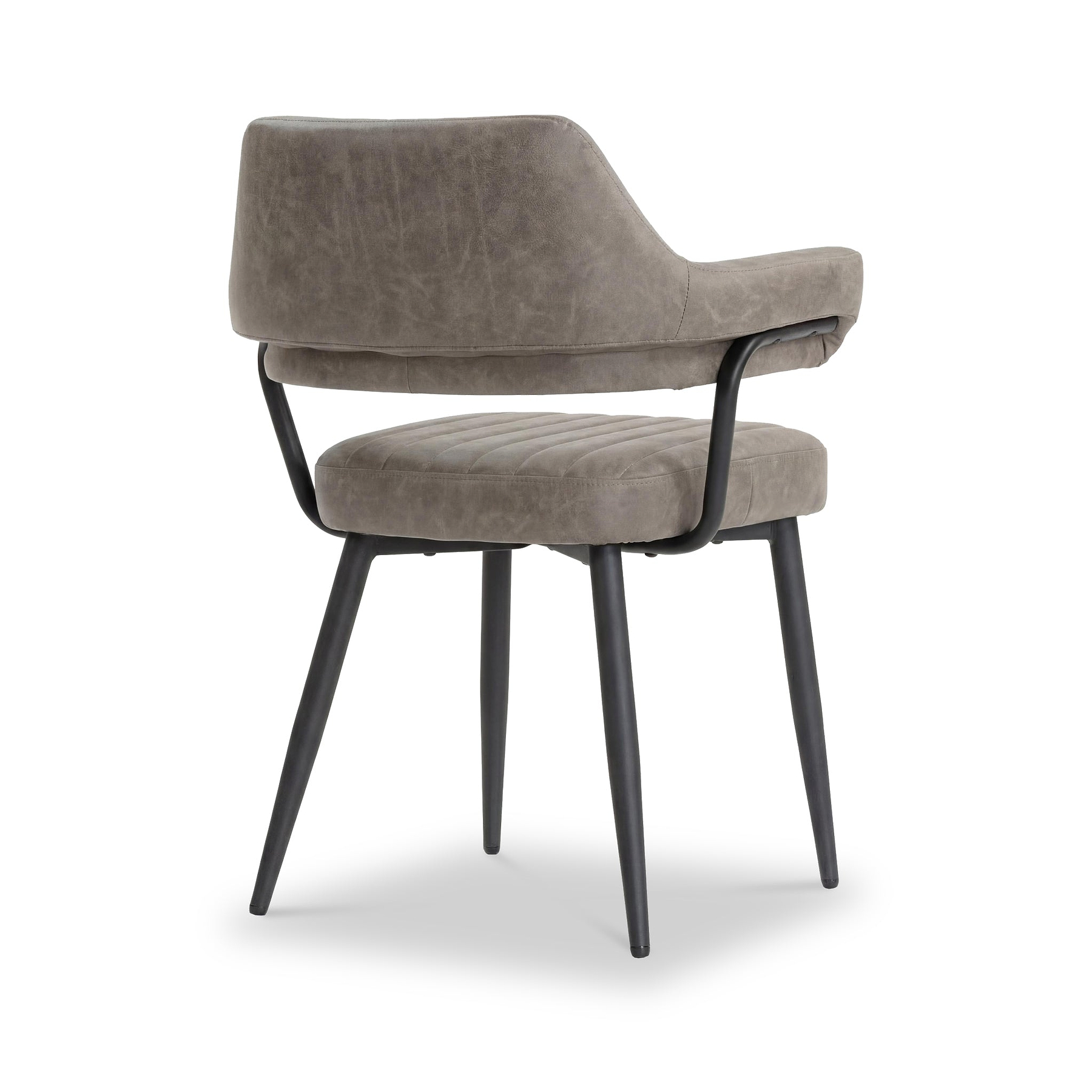 Rhonwen Faux Leather Dining Chair Charcoal from Roseland Furniture
