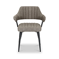 Rhonwen Faux Leather Dining Chair Charcoal from Roseland Furniture