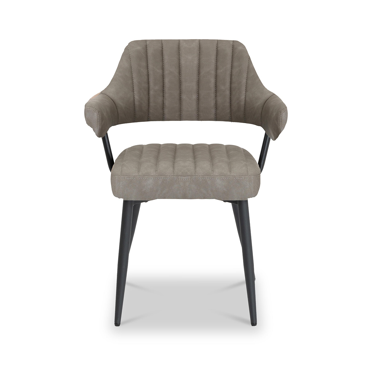 Rhonwen Faux Leather Dining Chair Charcoal from Roseland Furniture