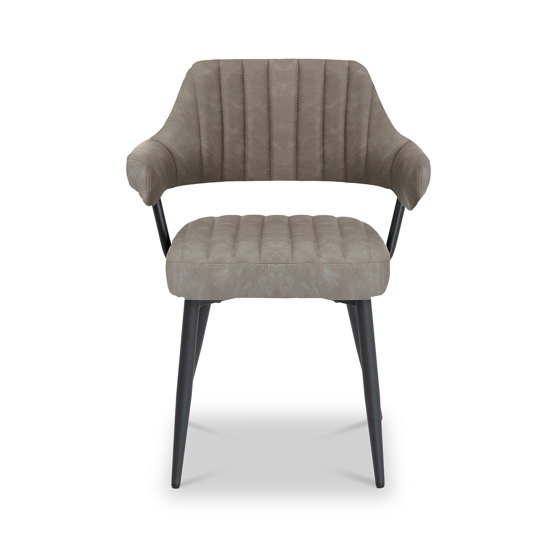 Rhonwen Faux Leather Dining Chair Charcoal from Roseland Furniture