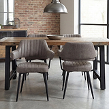 Rhonwen Faux Leather Dining Chair Charcoal from Roseland Furniture