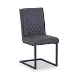 Brando Faux Leather Dining Chair Grey from Roseland Furniture