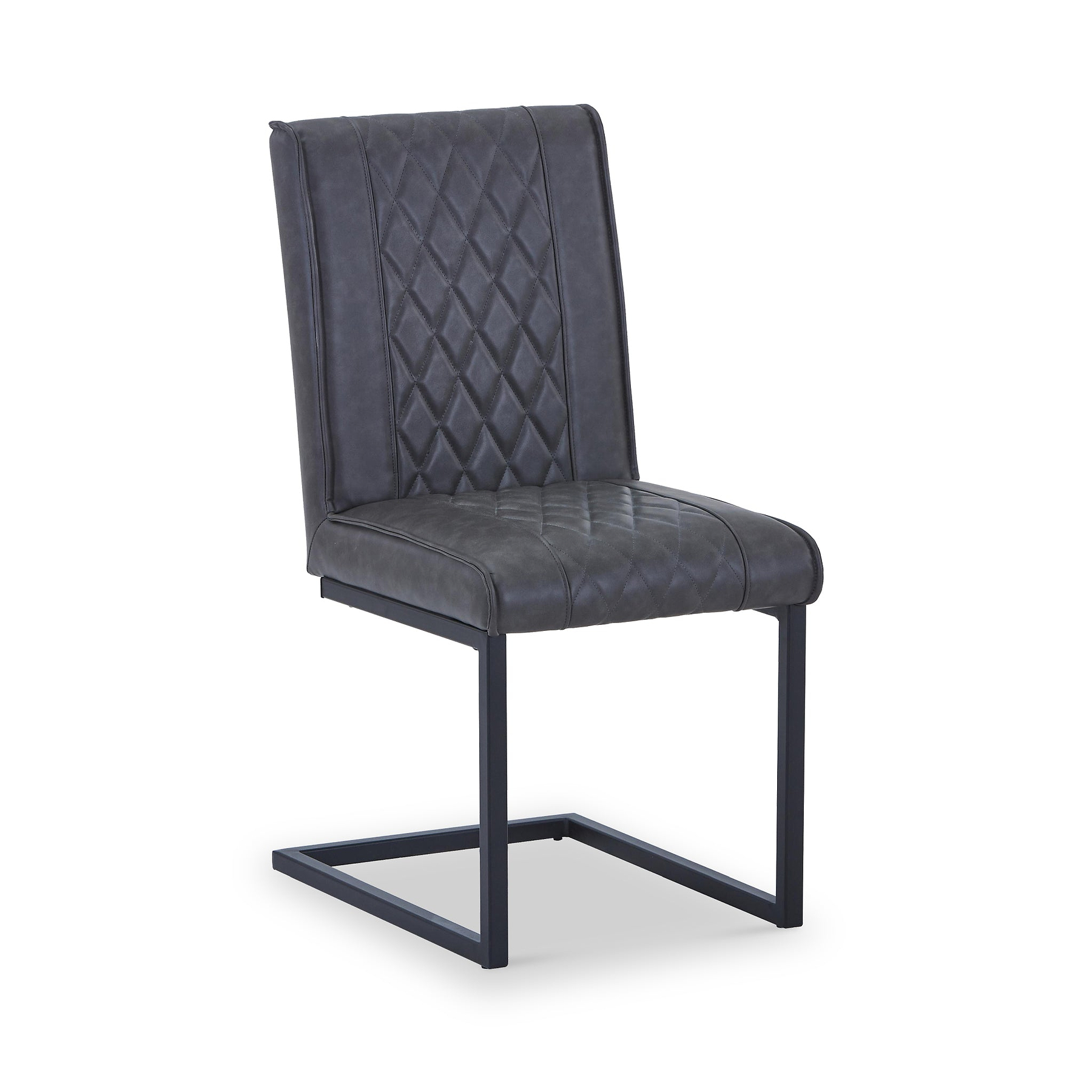 Brando Faux Leather Dining Chair Grey from Roseland Furniture