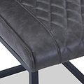 Brando Faux Leather Dining Chair Grey from Roseland Furniture