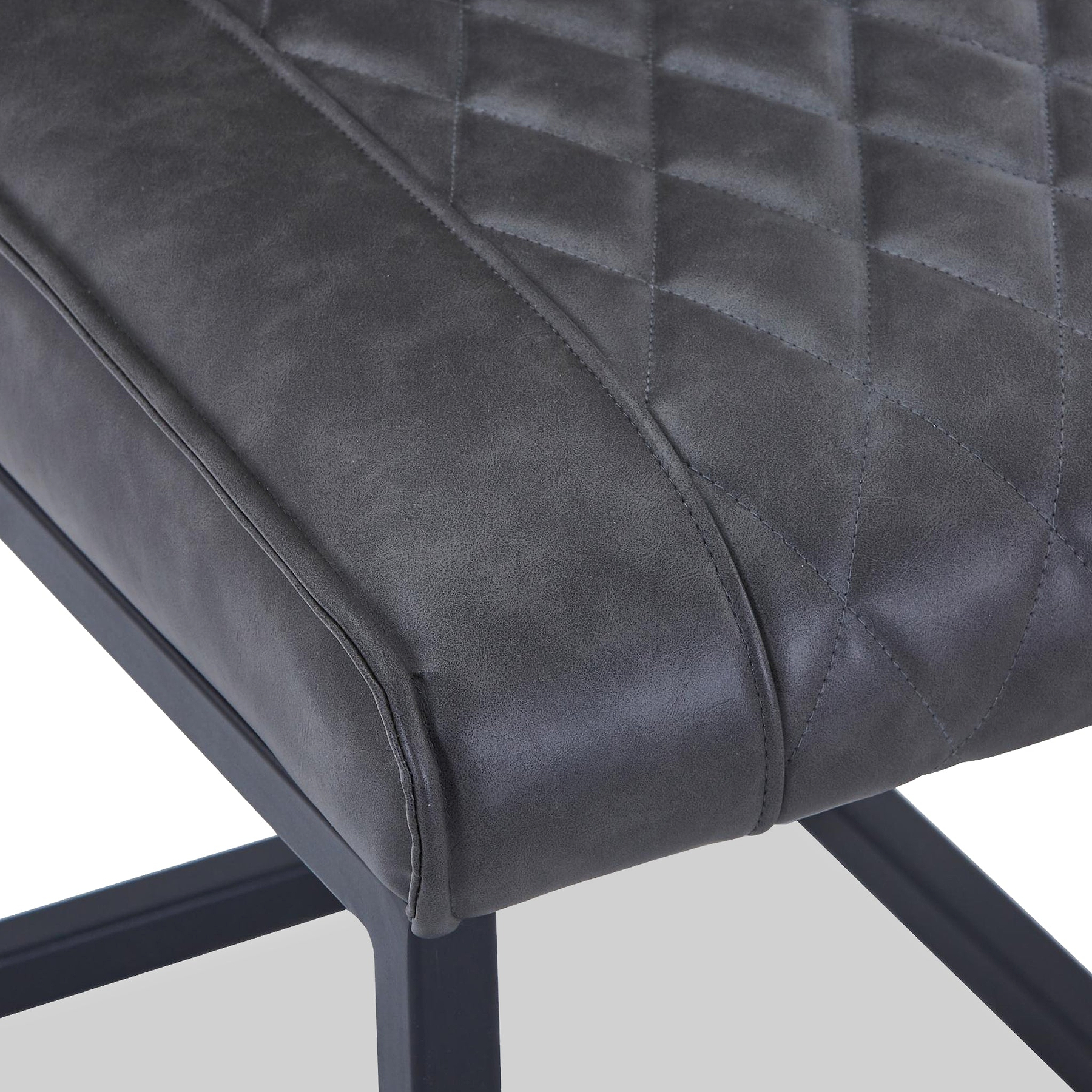 Brando Faux Leather Dining Chair Grey from Roseland Furniture