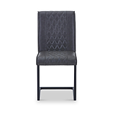 Brando Faux Leather Dining Chair Grey from Roseland Furniture