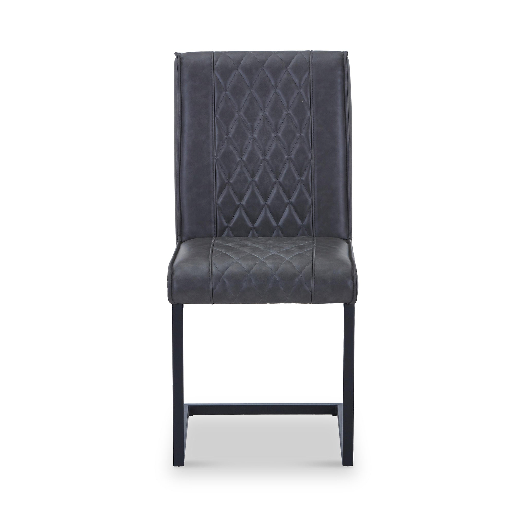 Brando Faux Leather Dining Chair Grey from Roseland Furniture