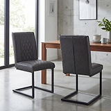 Brando Faux Leather Dining Chair Grey from Roseland Furniture