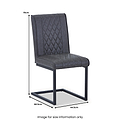Brando Faux Leather Dining Chair Grey from Roseland Furniture