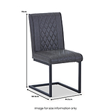Brando Faux Leather Dining Chair Grey from Roseland Furniture