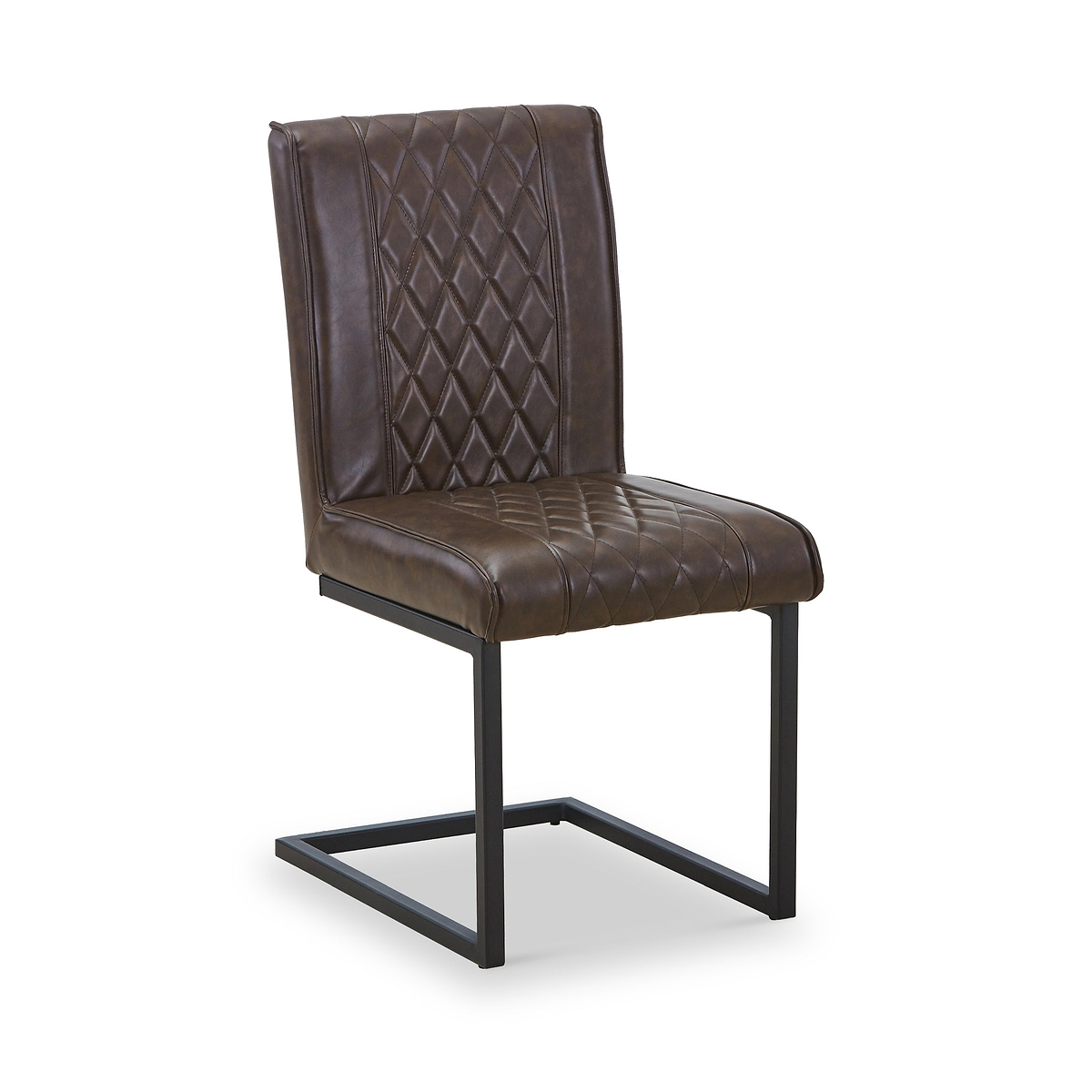Brando Faux Leather Dining Chair Brown from Roseland Furniture