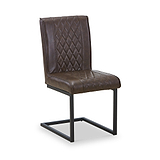 Brando Faux Leather Dining Chair Brown from Roseland Furniture