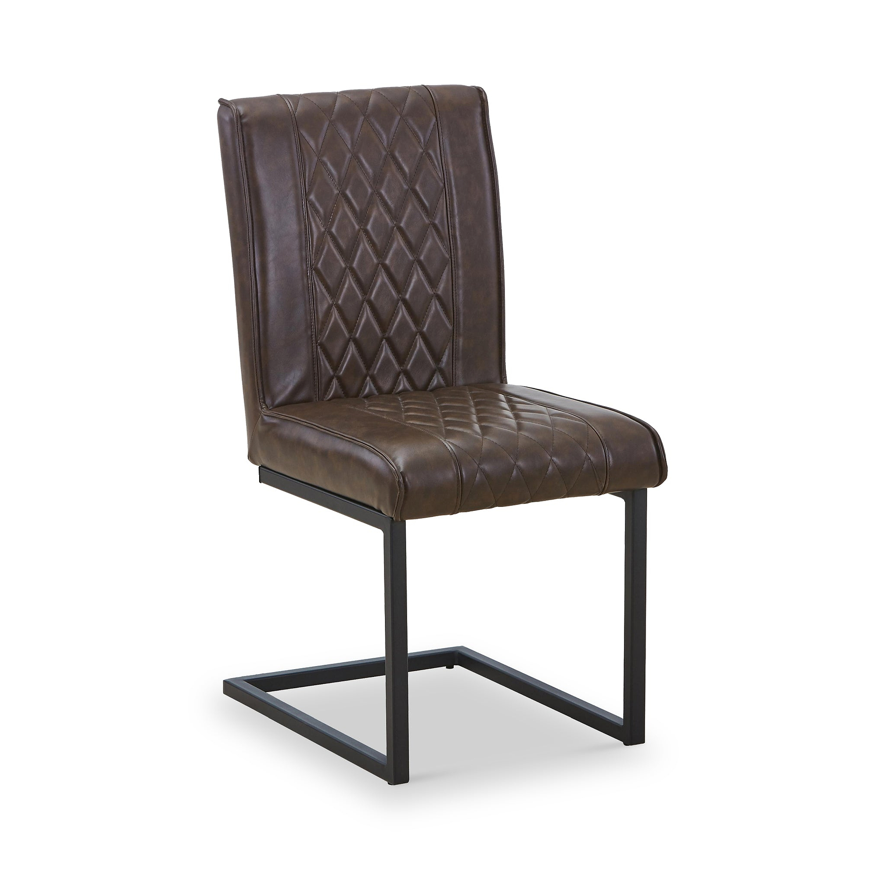 Brando Faux Leather Dining Chair Brown from Roseland Furniture
