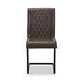 Brando Faux Leather Dining Chair Brown from Roseland Furniture