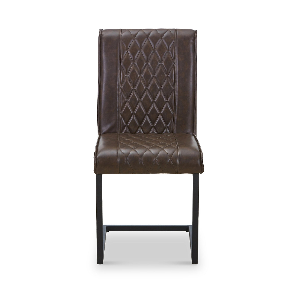 Brando Faux Leather Dining Chair Brown from Roseland Furniture