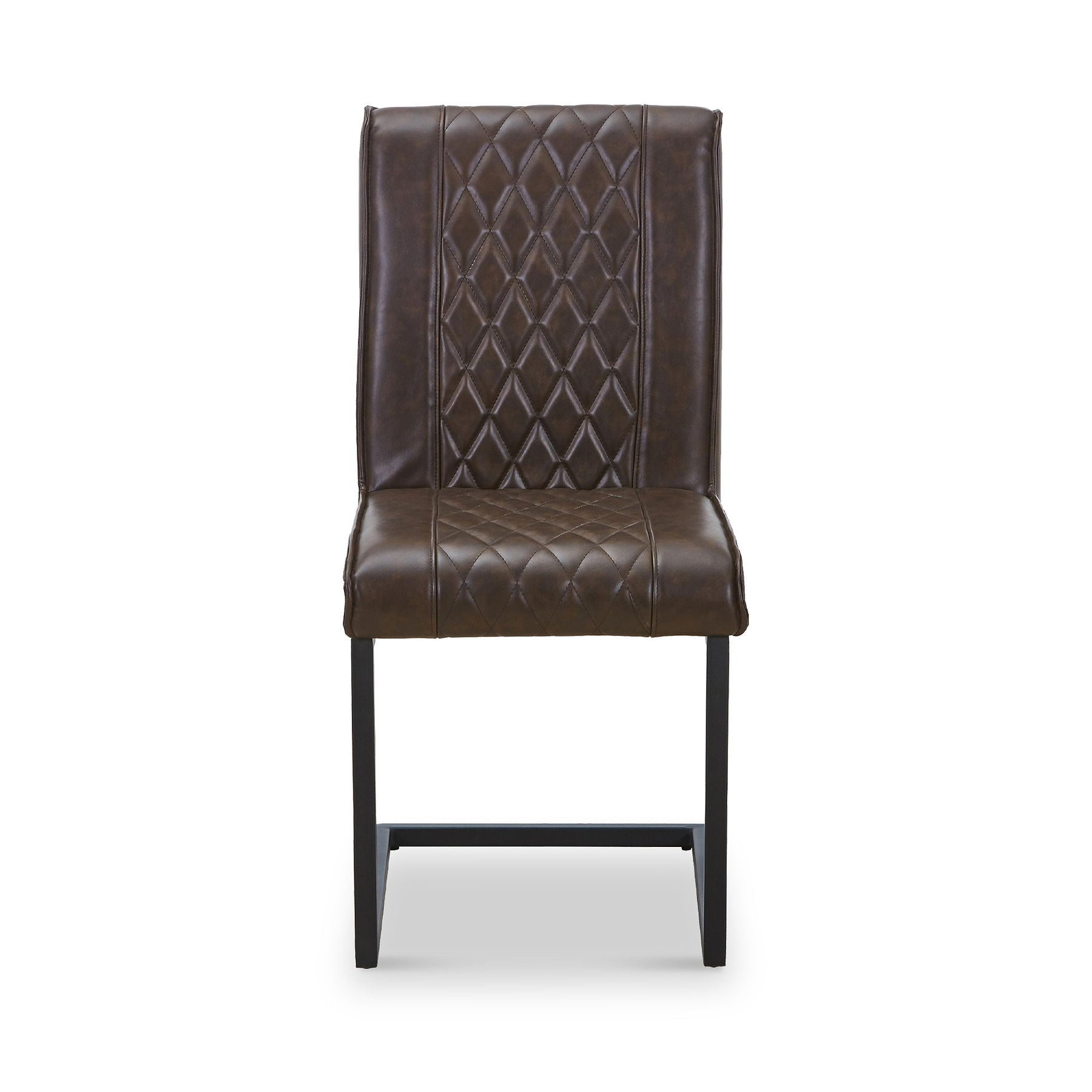 Brando Faux Leather Dining Chair Brown from Roseland Furniture