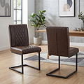 Brando Faux Leather Dining Chair Brown from Roseland Furniture