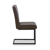 Brando Faux Leather Dining Chair Brown from Roseland Furniture