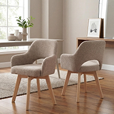 Matteo Curved Dining Chair Champagne from Roseland Furniture