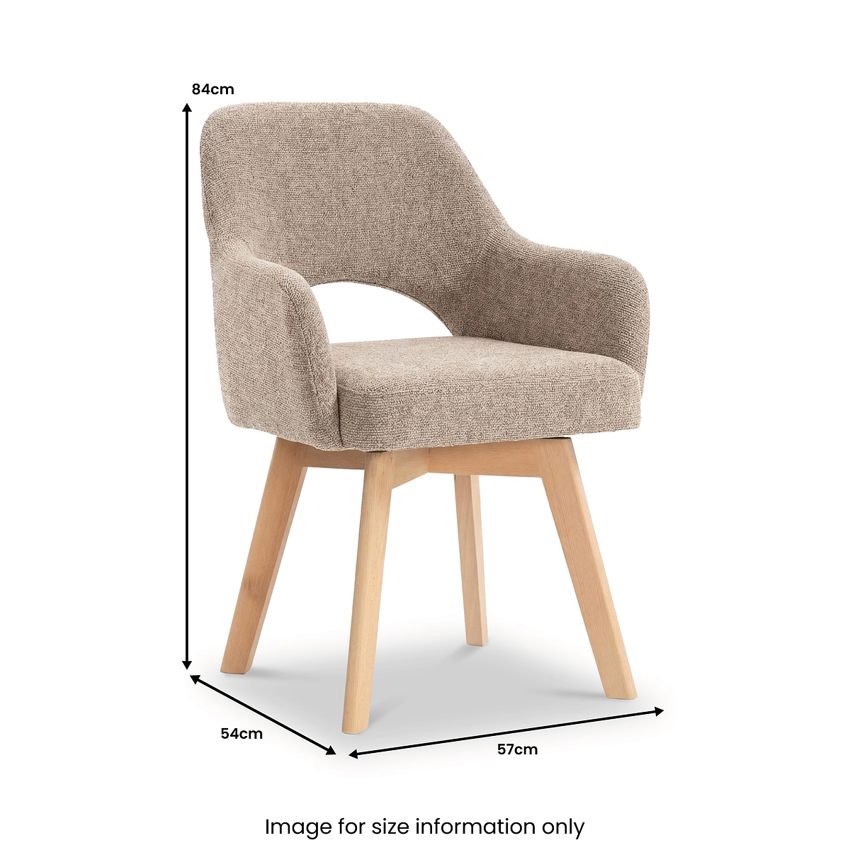 Matteo Curved Dining Chair Champagne from Roseland Furniture