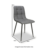 Pietro Faux Leather Dining Chair from Roseland Furniture
