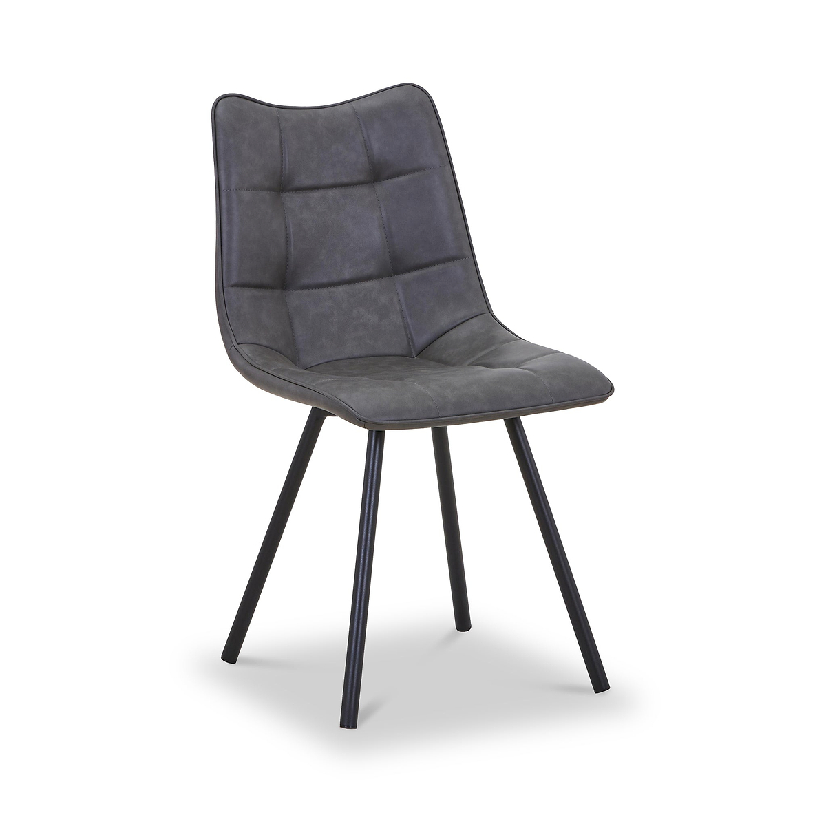 Zeno Faux Leather Dining Chair Grey from Roseland Furniture