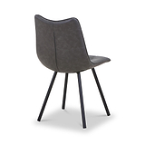 Zeno Faux Leather Dining Chair Grey from Roseland Furniture