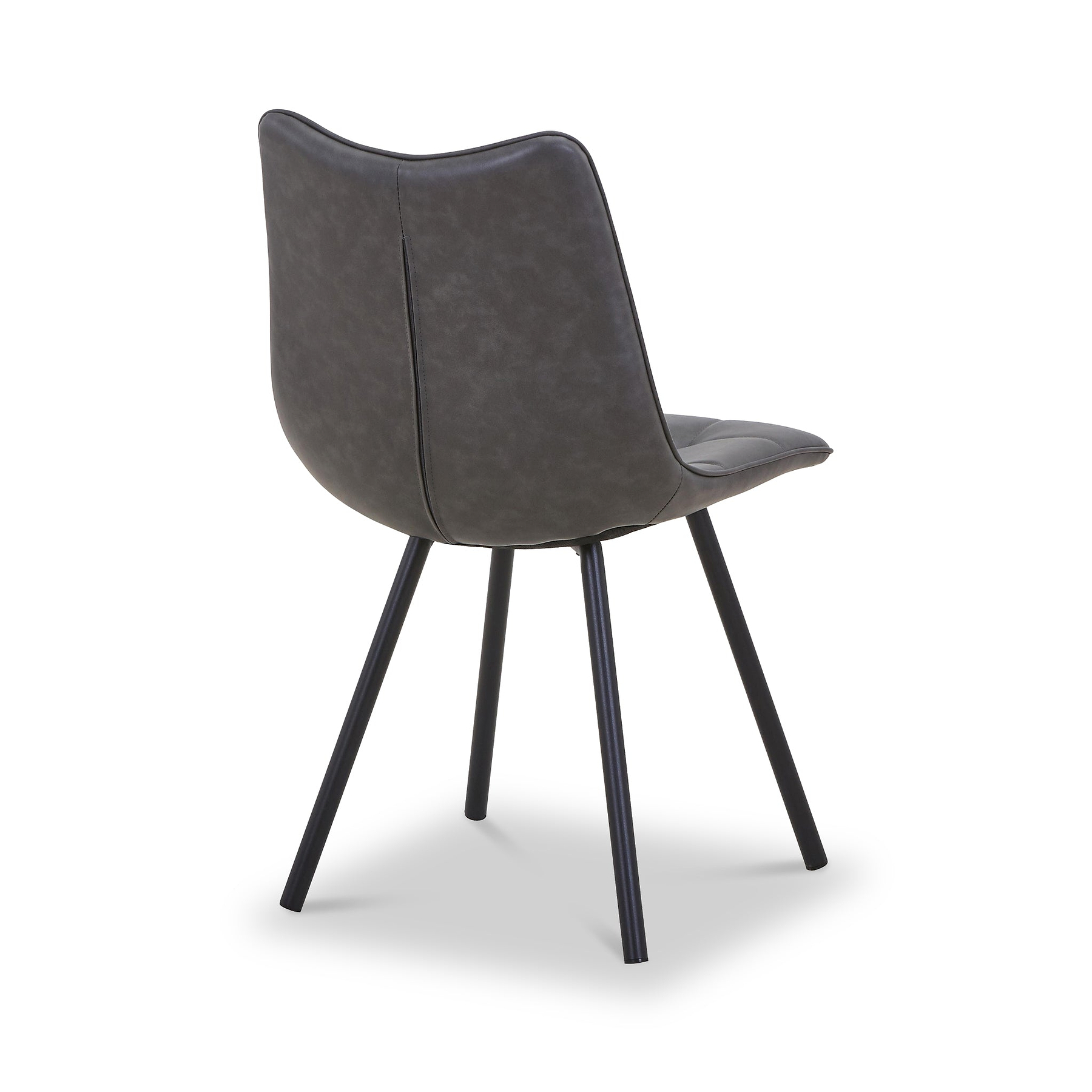Zeno Faux Leather Dining Chair Grey from Roseland Furniture