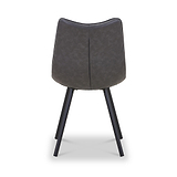 Zeno Faux Leather Dining Chair Grey from Roseland Furniture