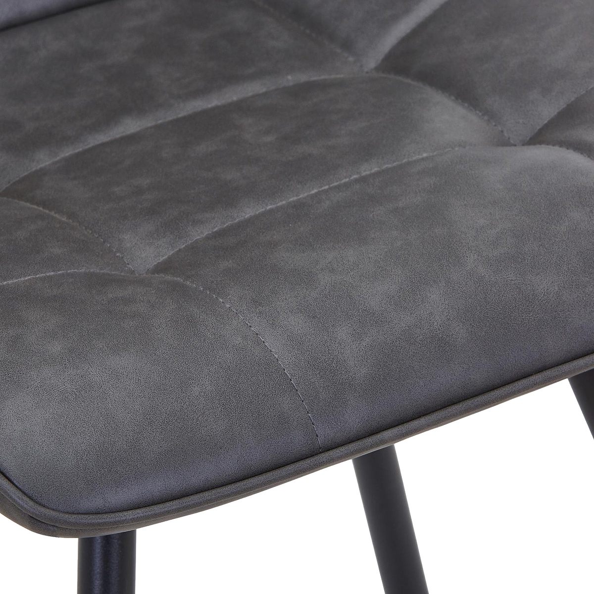 Zeno Faux Leather Dining Chair Grey from Roseland Furniture